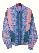 Abstract Pattern Reversible Bomber Jacket