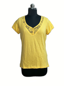 Max Light Yellow with Lace Tee