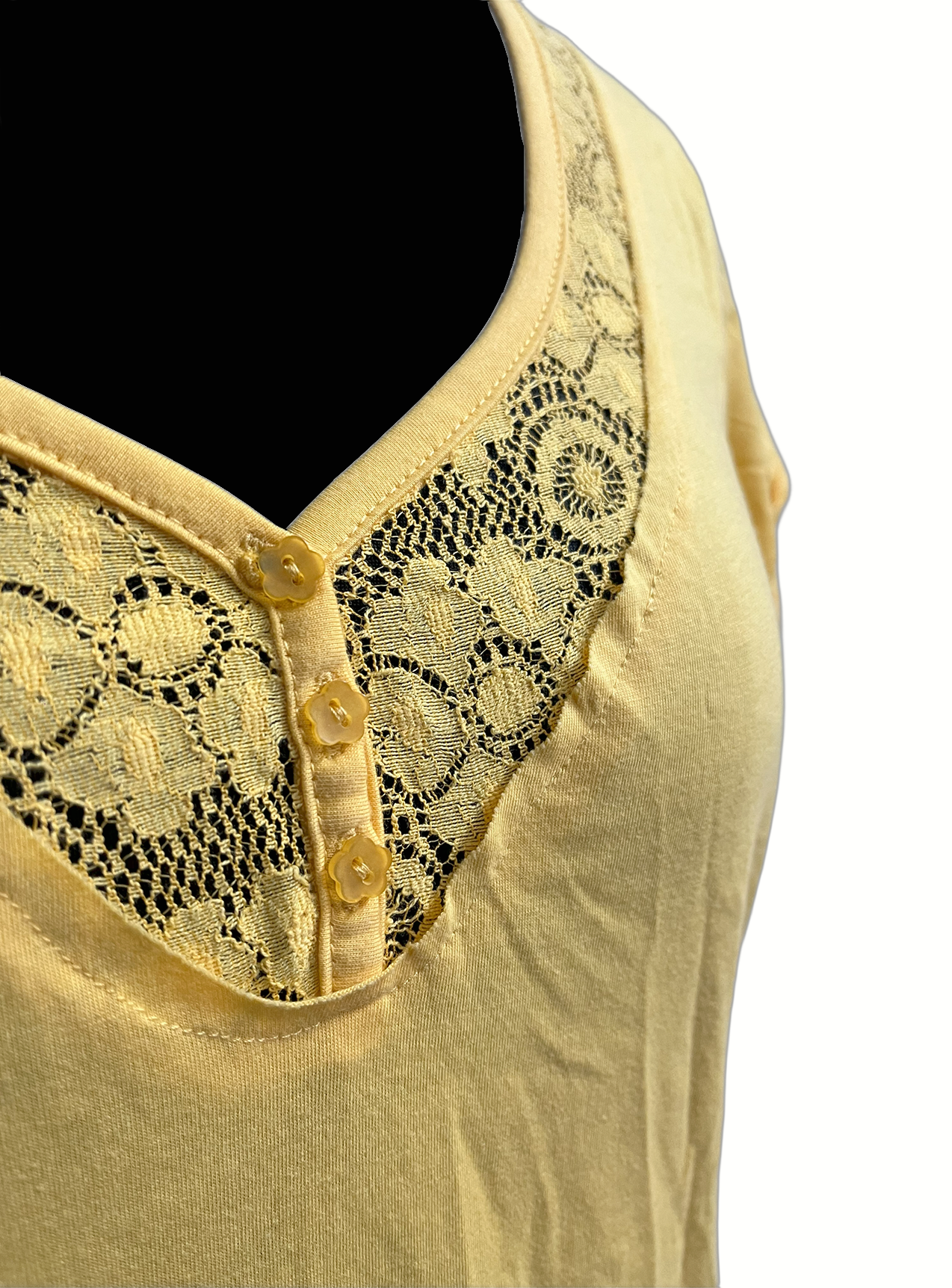 Max Light Yellow with Lace Tee