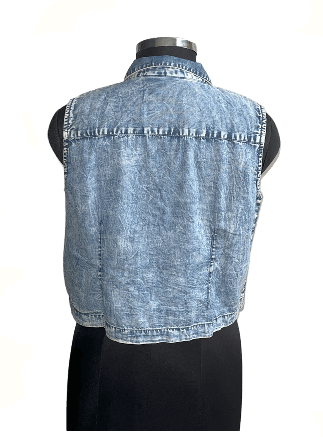 Nuon Faded Acid Wash Denim Top