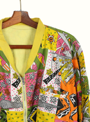 Abstract Pattern Bomber Jacket