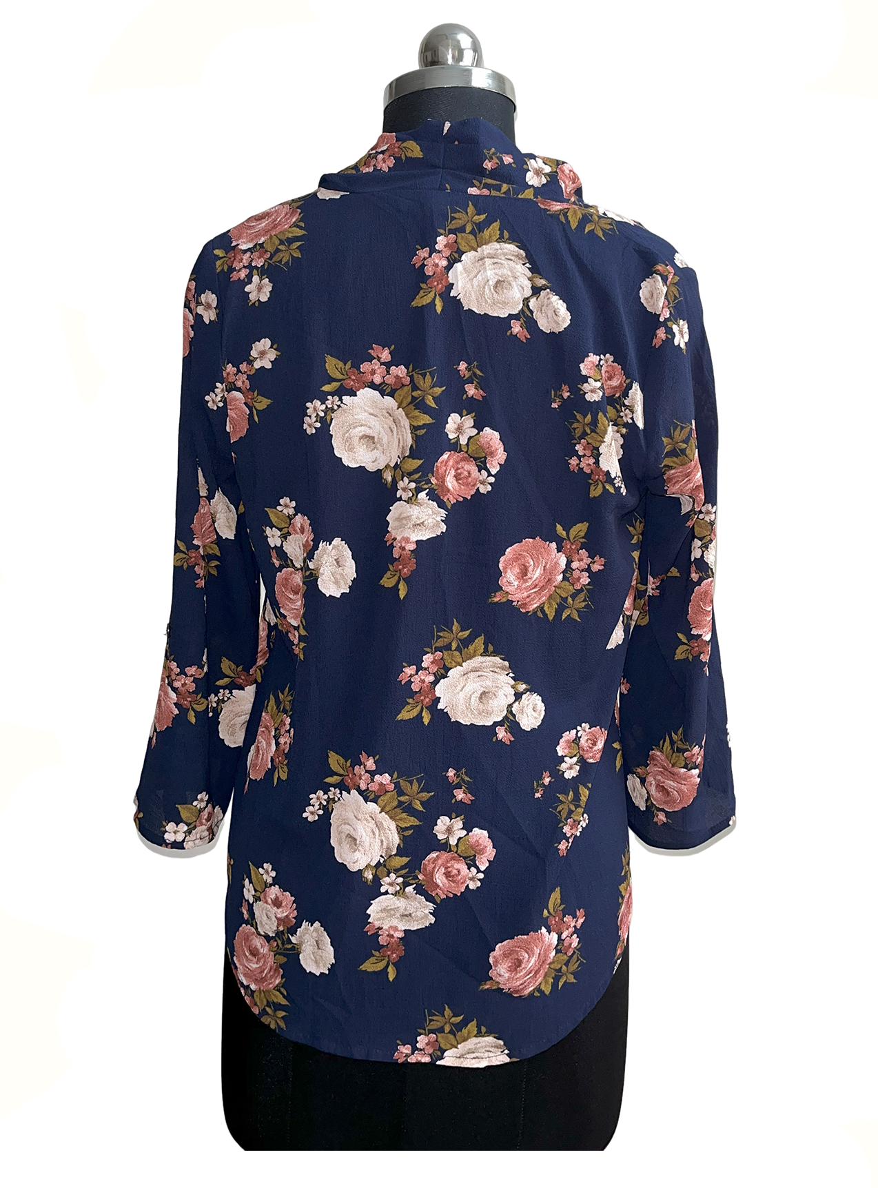 Mine Floral Pattern Button Top