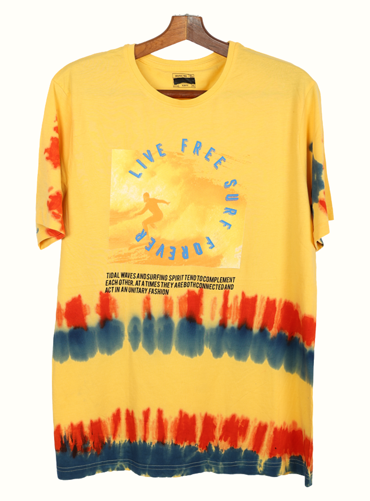 Yellow Printed Half Sleeve Tee