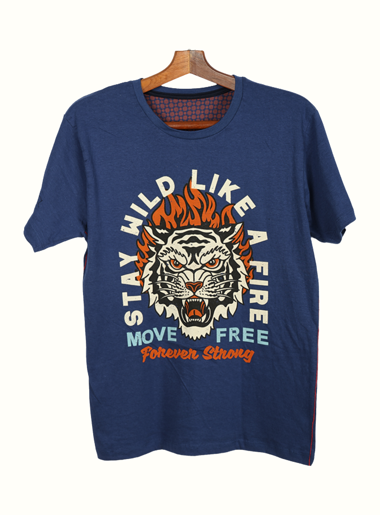 Lion Printed Half Sleeve Tee