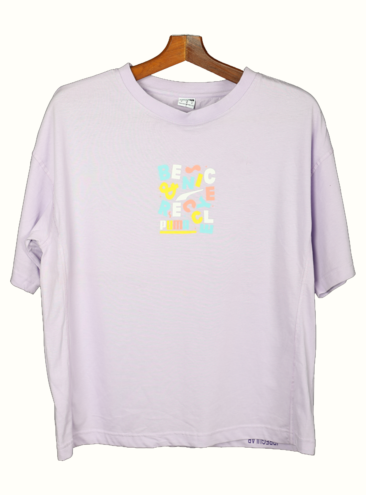 Light Pink Printed Half Sleeve Tee