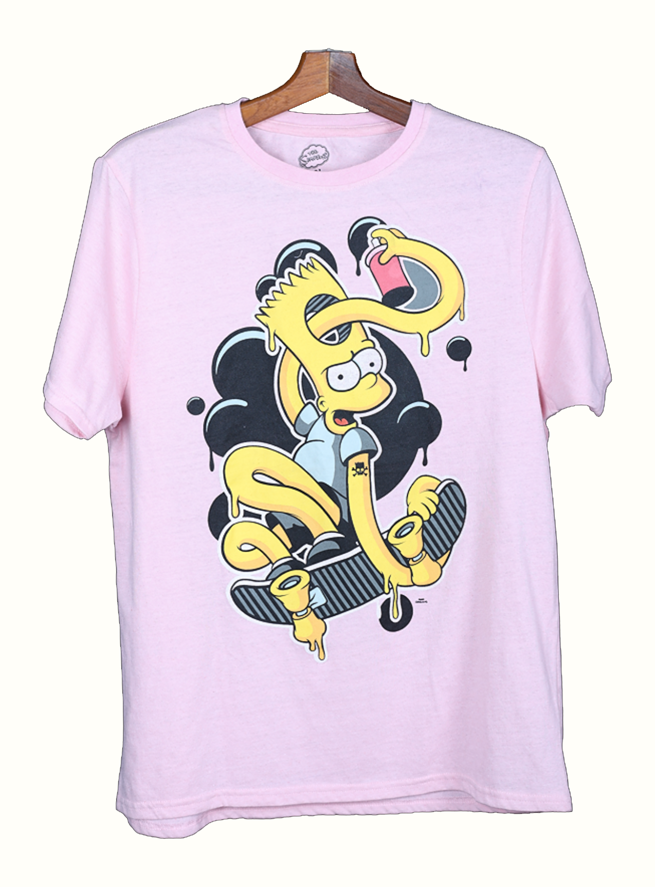 Pink Simpsons Printed Half Sleeve Tee